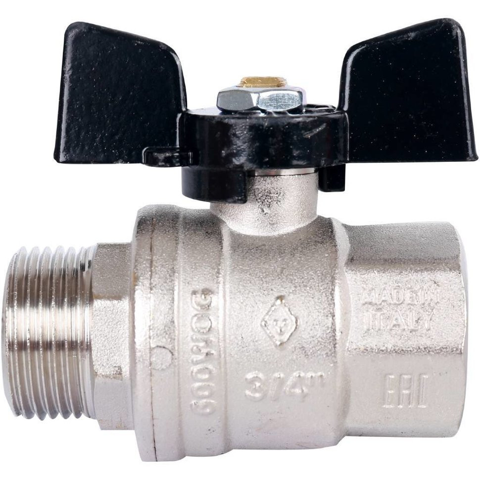 Кран шаровый ВН бабочка 3/4" Bugatti Кран шаровый ВН бабочка 3/4" Bugatti